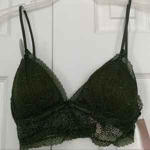 NWT Green lace bralette